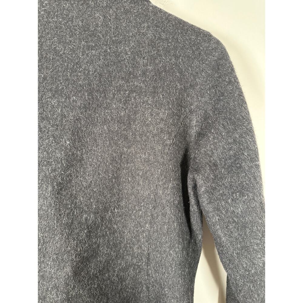 Kuna Asymmetric Zip Coat Baby Alpalca Wool Size Small Gray Pockets Warm - Picture 8 of 12